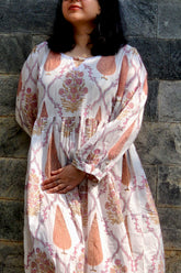 Summer Breeze Tree and Leaf Motif Dress